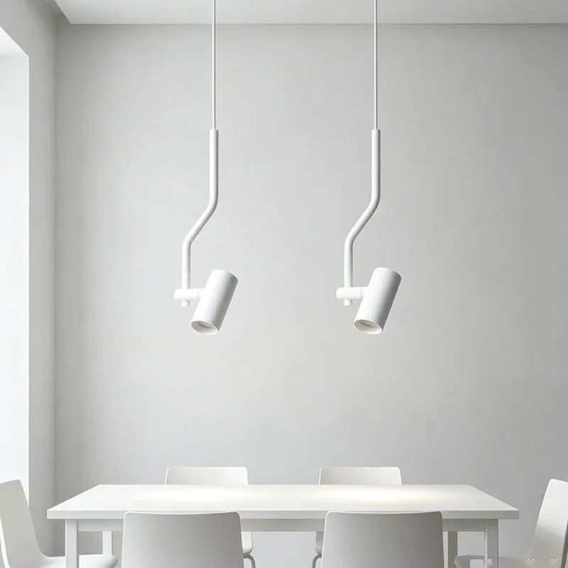 Modern Art Decor LED Pendant Light White Black Metal For Bedroom Dining Room Kitchen Wire Adjustable Including Bulbs