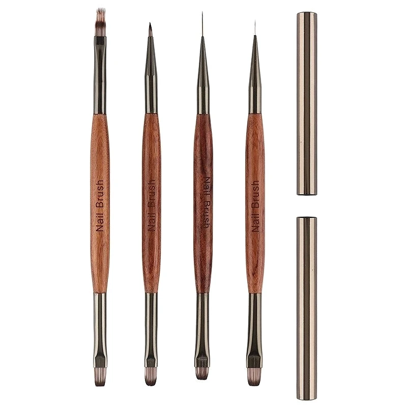 

Wooden Double Headed Sandalwood Nail Art Brushes Lines Drawing Painting Circle Construction Phototherapy Gradient Manicure Tool
