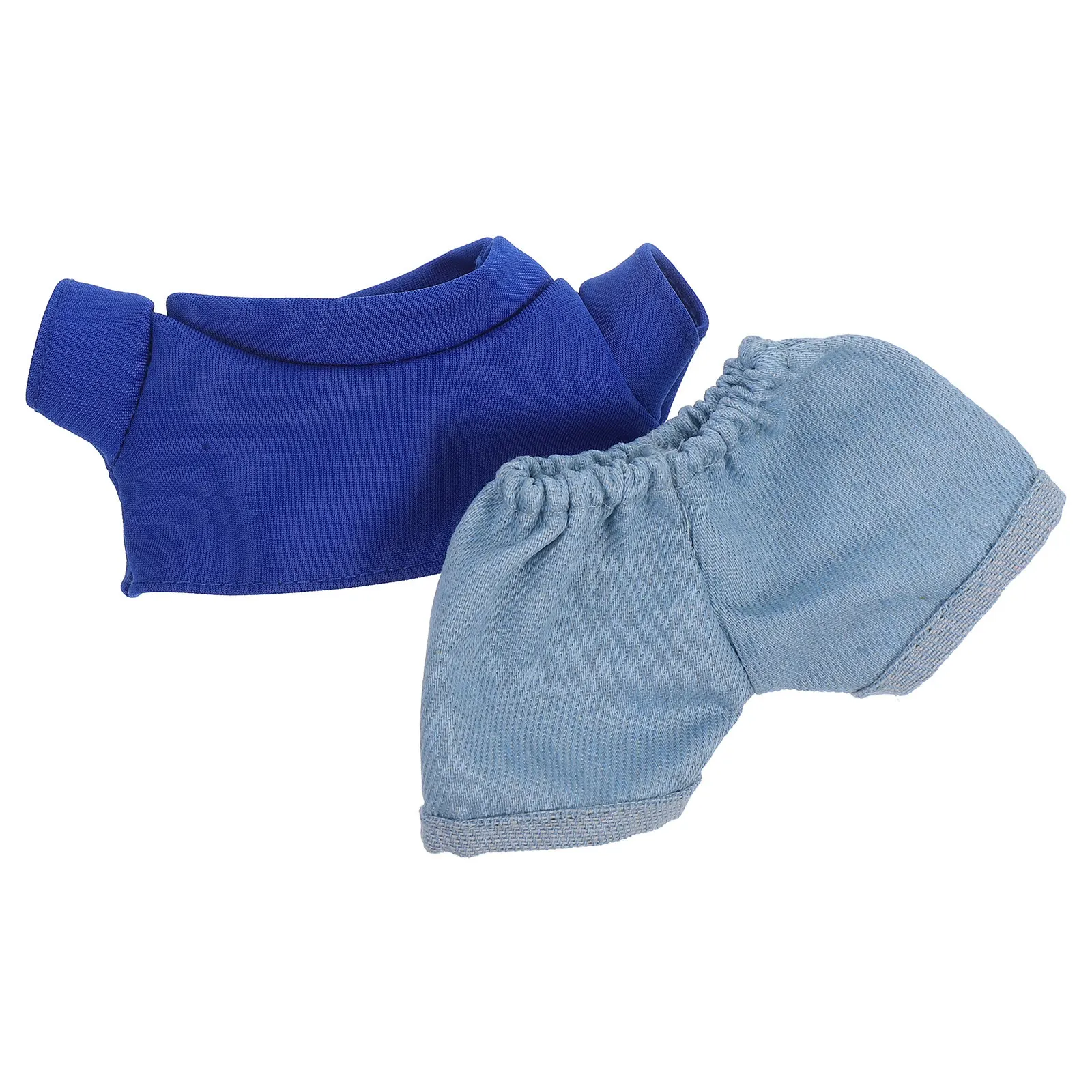 1Set Fashionable Reusable Miniature Outfit for Stuffed Animals T-Shirt Plus Pants Adorable Charm Stylish Decorative Clothing Set