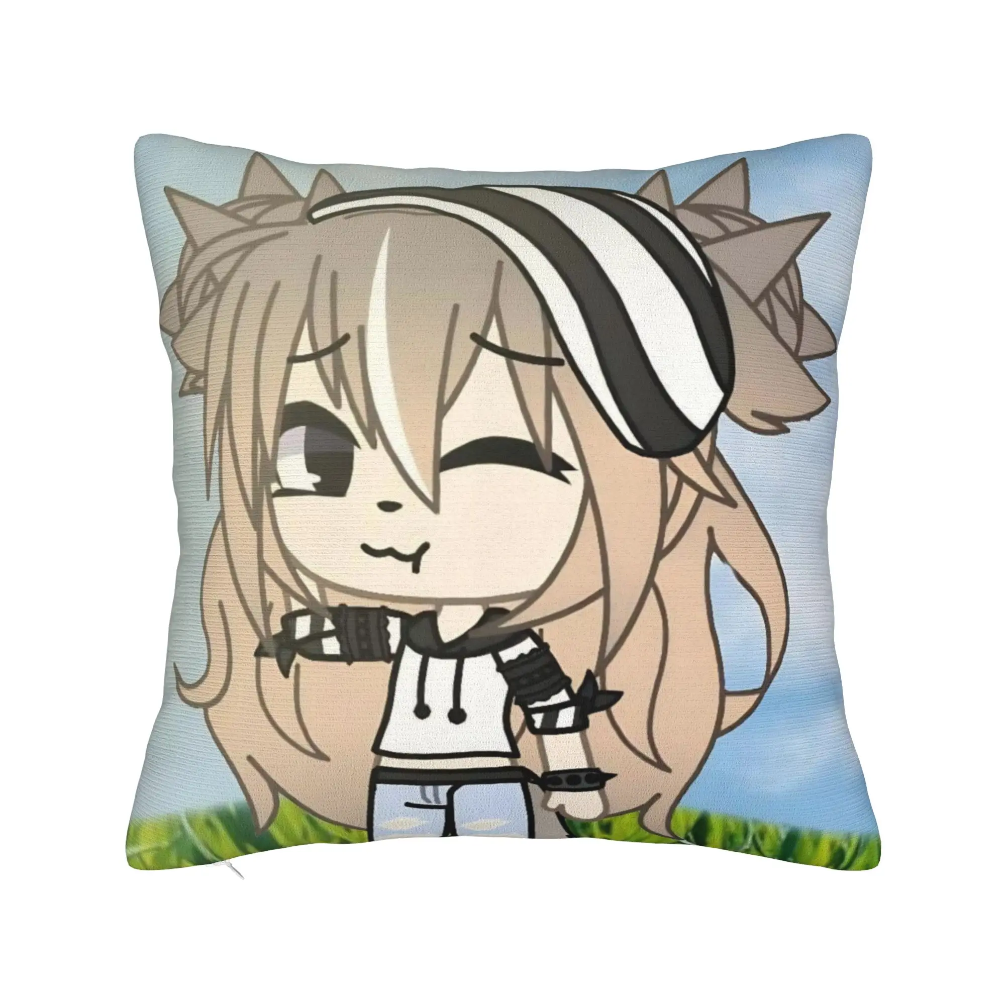 Decorative Pillowcase Gacha Life Cartoon Product Bedroom  Throw Pillow Case Cover Zipper Multi-Size