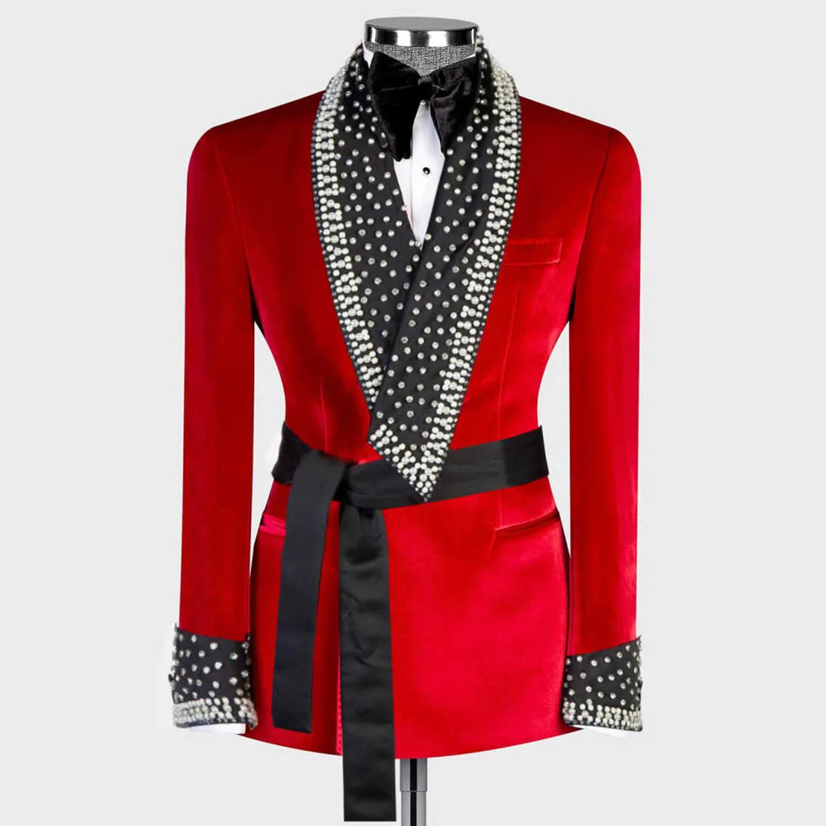 

Мужские костюмы на заказ, комплекты из 2 предметов, с поясом, для жениха, мужские пиджаки с бриллиантовой вышивкой, свадебные, приталенные, для торжественных мероприятий, смокинги, узкий крой