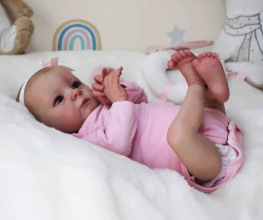 16 inch Reborn Baby Doll Princess Birthday Gift Silicone Vinyl Finished Painted Collectible  Art Collection Doll Gift For Girls