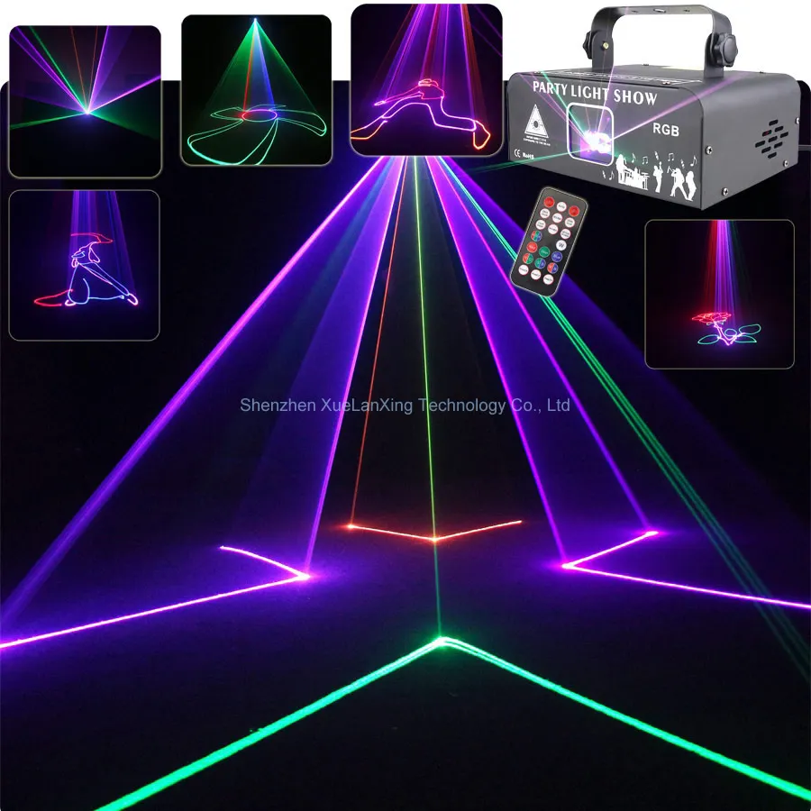

G22R RGB Laser Animation Patterns Party Decoration Disco Light DJ Effect Projector Beam Lines DMX Dance Bar Christmas Stage Show