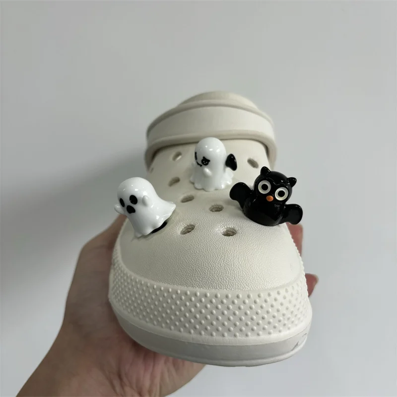 Nuova decorazione per scarpe a tema Halloween 3D accessori creativi in resina Abs fai da te per scarpe con suola in legno e sandali regali per feste