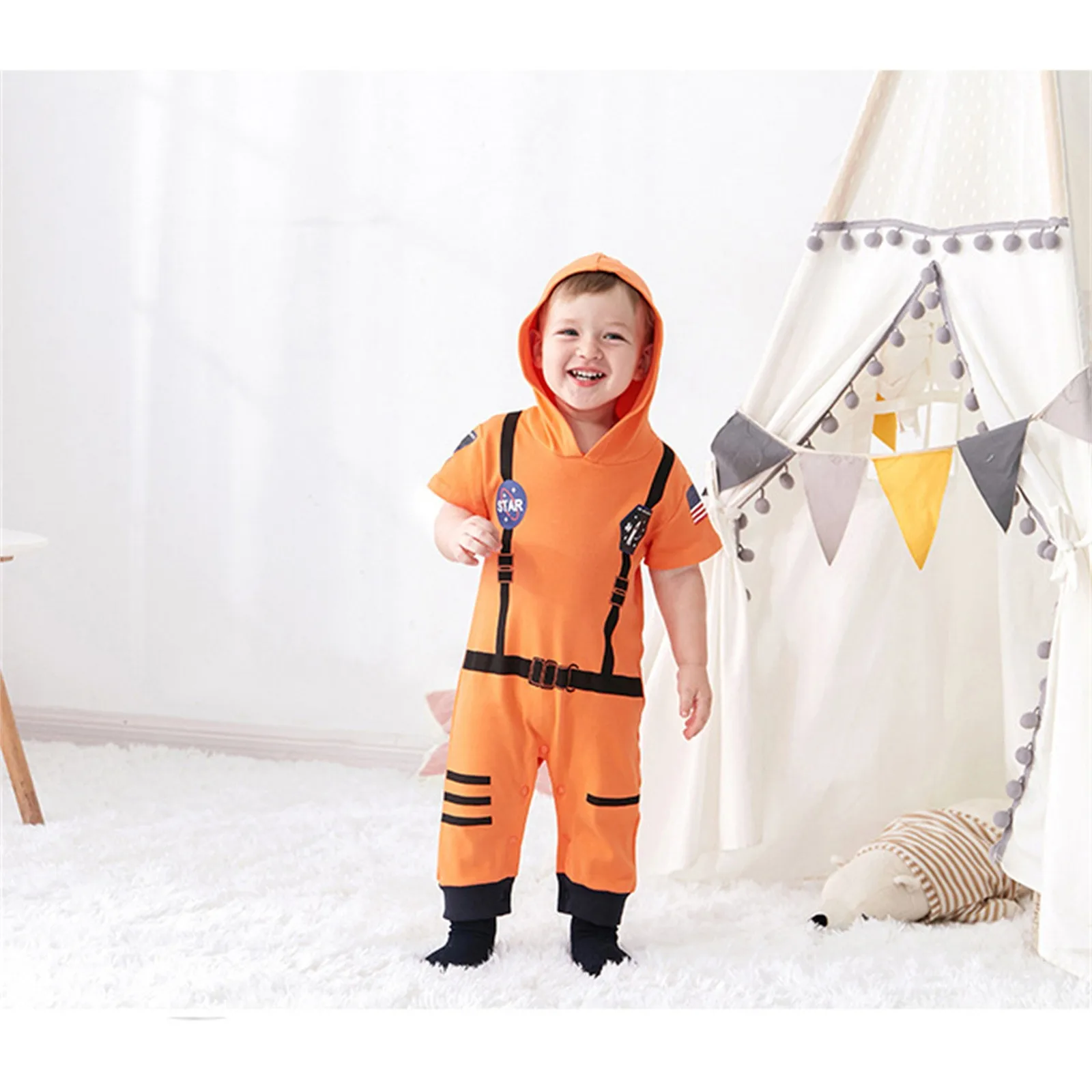 Astronaut Baby Boys Astronaut Costumes Infant Costume For Space Suit Newborn Boys Long Sleeved Jumpsuit Holiday Suit 1 2 3 Years