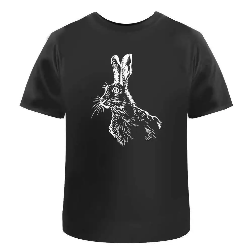 Curious Rabbit' Cotton T-Shirts   Anime Graphic T-shirts for Men Clothing Women