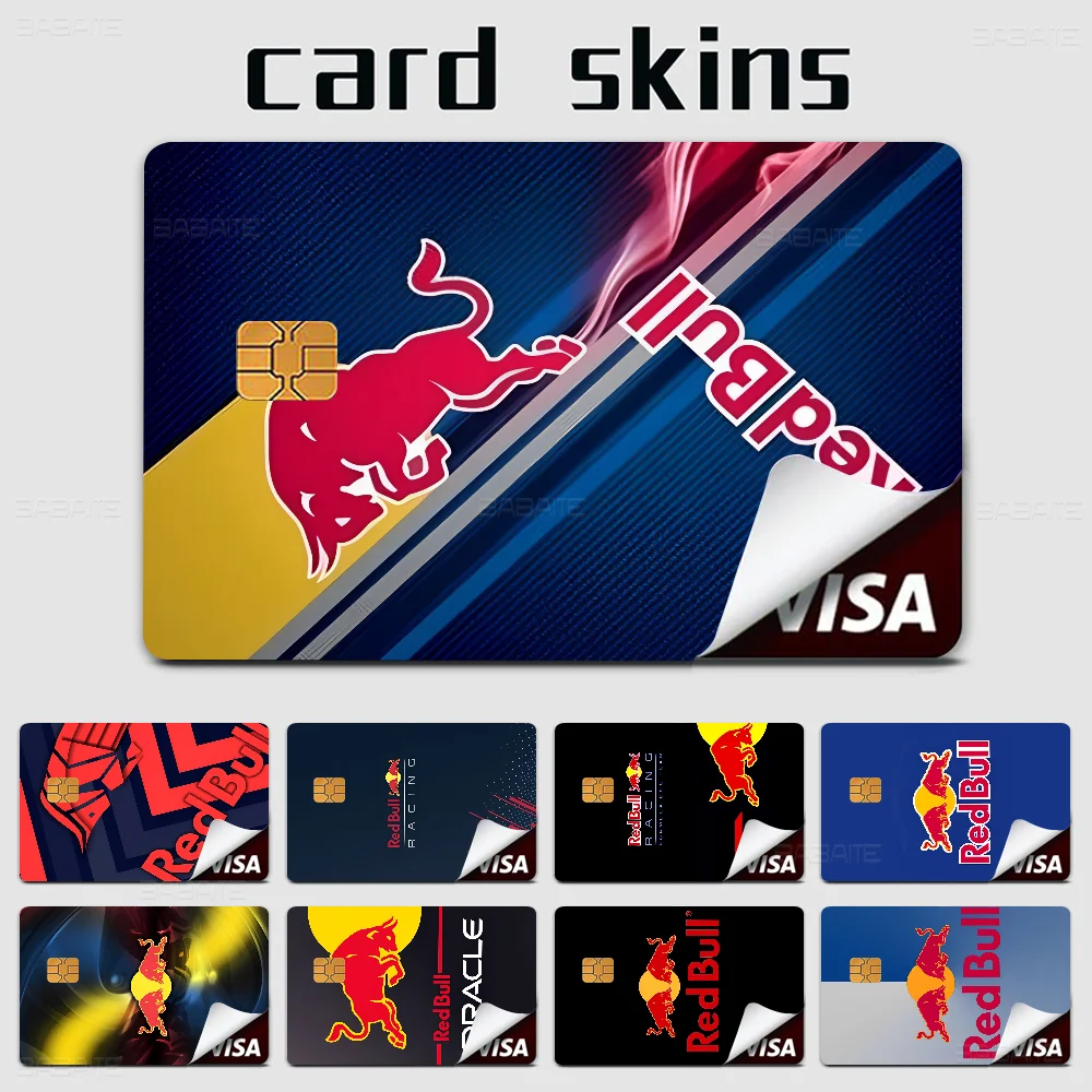 RED Energy Drink Anmie Sticker Film Skin Cover For Credit Card Debit Bank Card Front