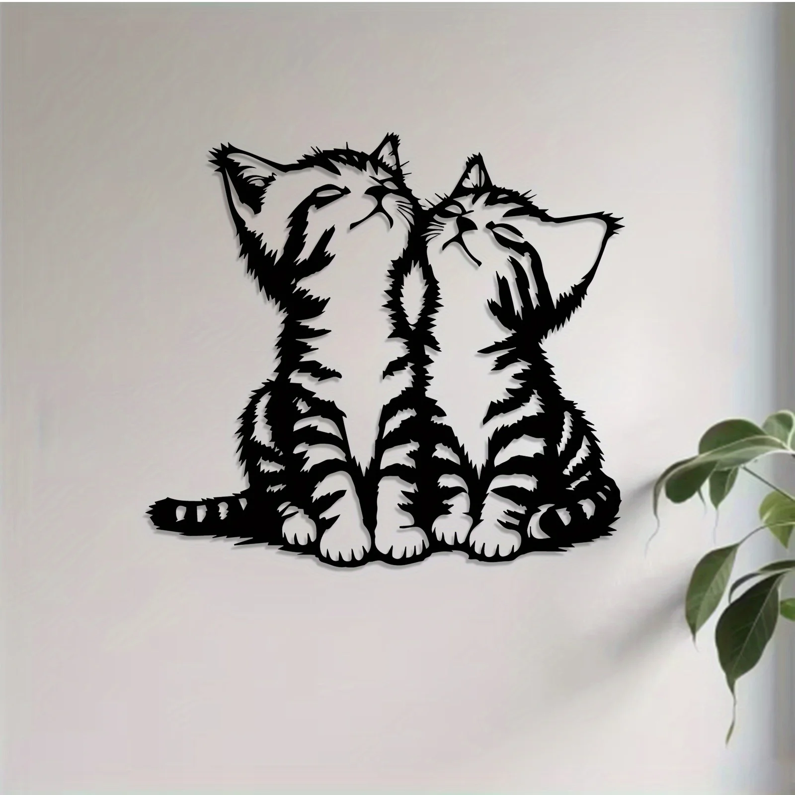 Charming Cat Aluminum Wall Art 12x18 Inch Waterproof Durable Metal Decor for Bedroom Living Room Garden Fence Patio