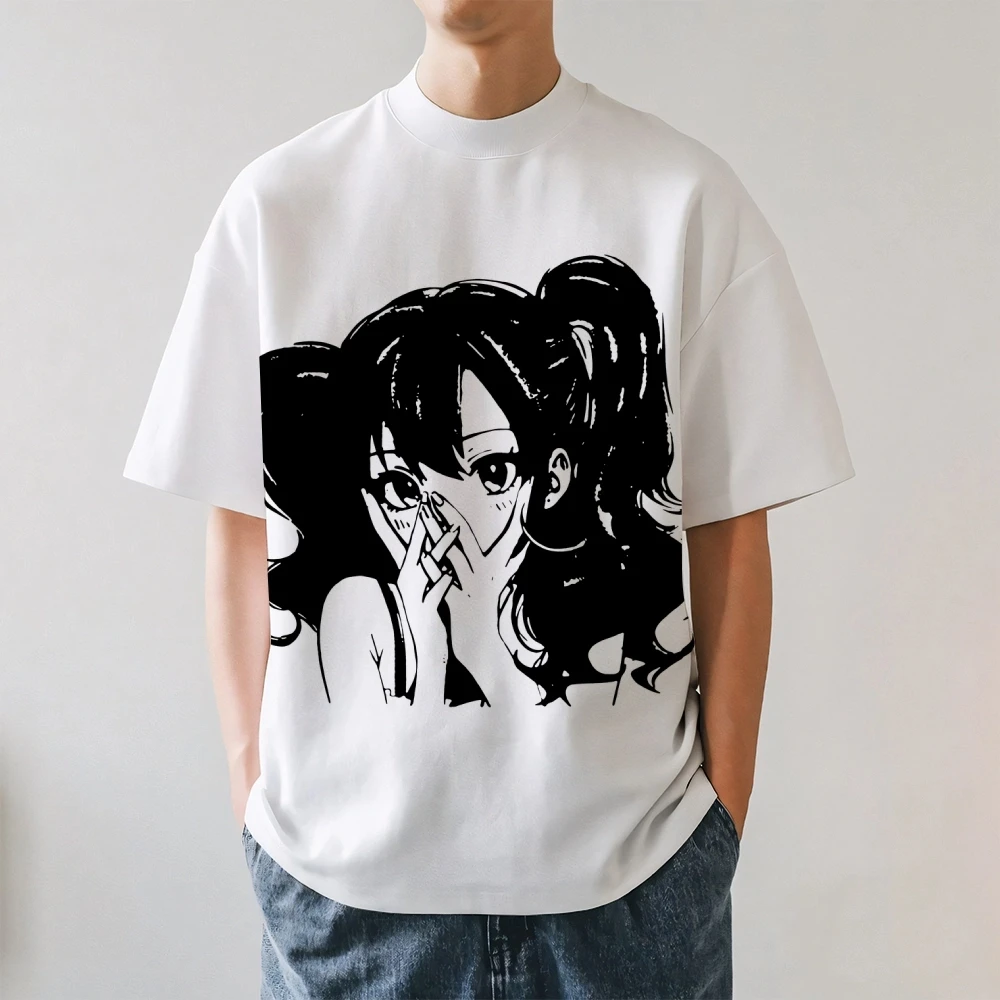 Anime Girl Japanese Style Classic Tee High-quality Streetwea