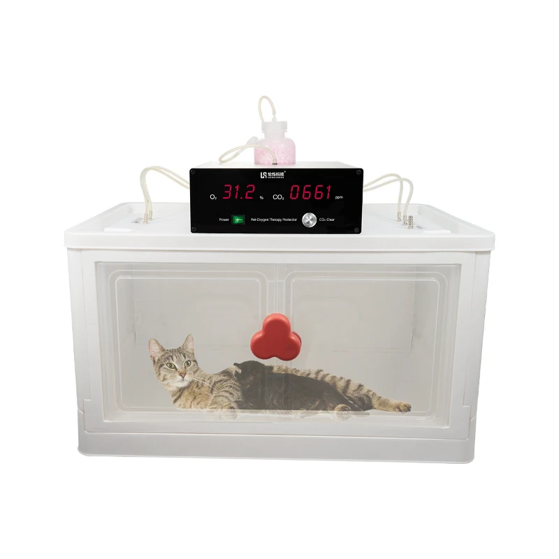 

Veterinary O2 Monitoring / C02 clear Machine for Pet Healthcare for Dogs and Cats Pet incubator