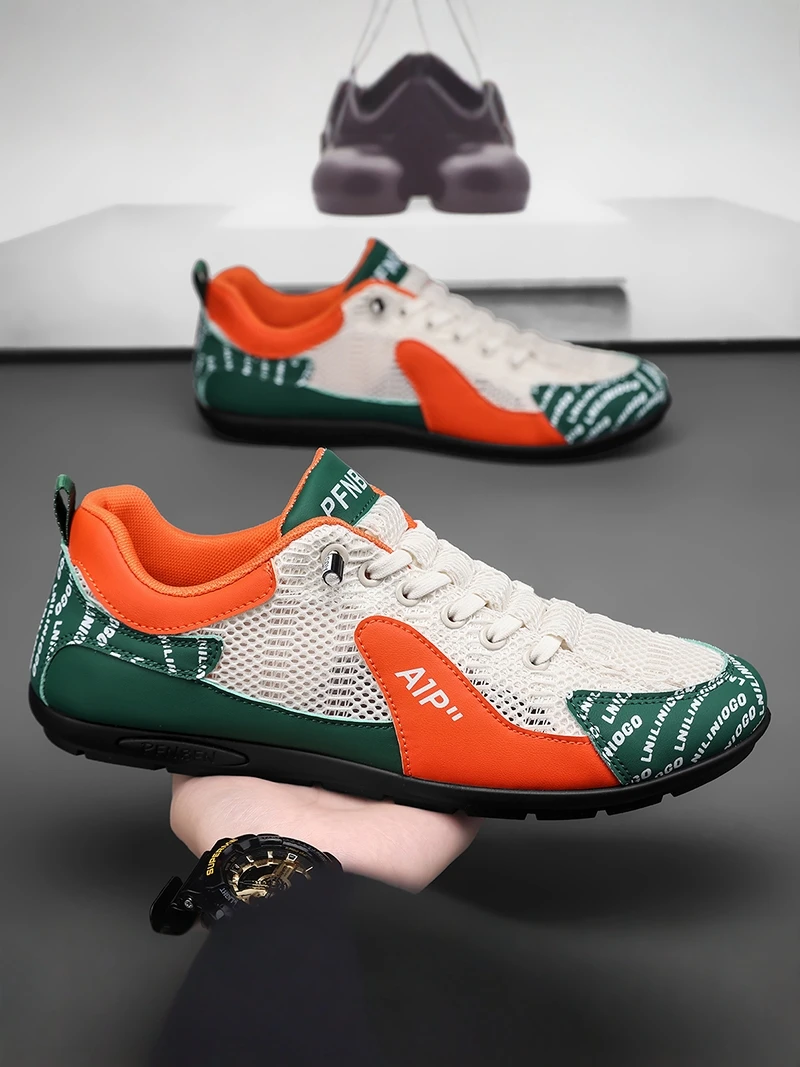 

AGAM Men's Summer Breathable Mesh Lightweight Slip-On Sports Shoes Soft Bottom Anti-Slip Casual Trendy Shoes Outdoor Leisure
