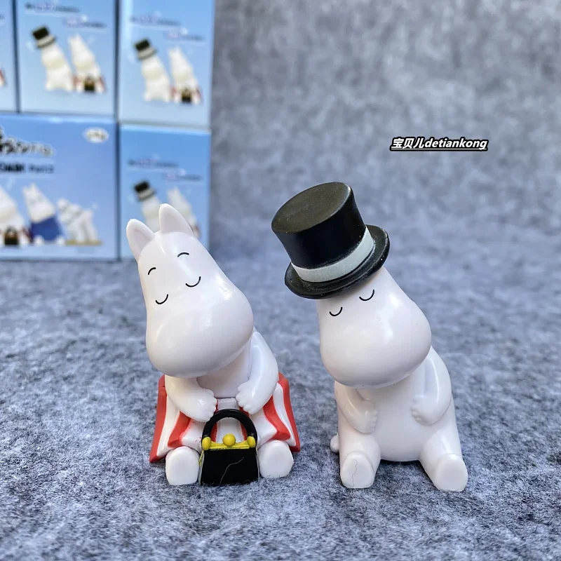 Moomins Blind Box Toys Famiglia grassa Snufkin Bambola addormentata Cute Anime Figure Model Toys Raccogliere ornamenti Regali per bambini