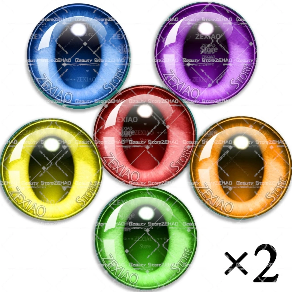 12Pcs/Bag 10MM-40MM Blythe Doll Eye Chips Colorful Pupil Eyes Chips 14mm Thin Pupil Eyes Accessories Eyes Chips Gift MS002 view 4