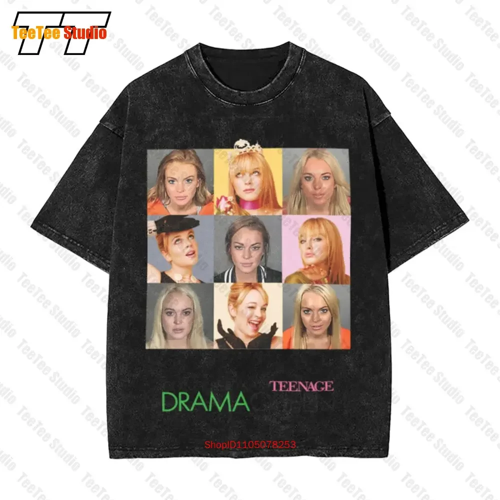 Lindsay Lohan Mugshot 2000S Aesthetic Trashy Girl Iconic Mean Girls Vintage Oversized T-Shirt 699S