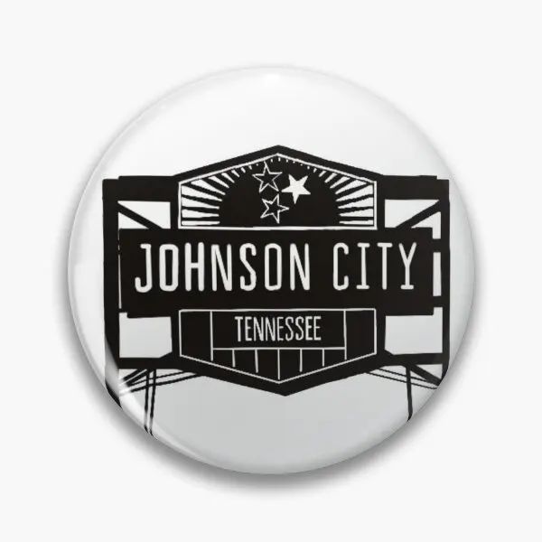 Johnson City Sign  Soft Button Pin Clothes Lover Lapel Pin Cartoon Badge Funny Creative Hat Fashion Women Cute Metal Gift Collar