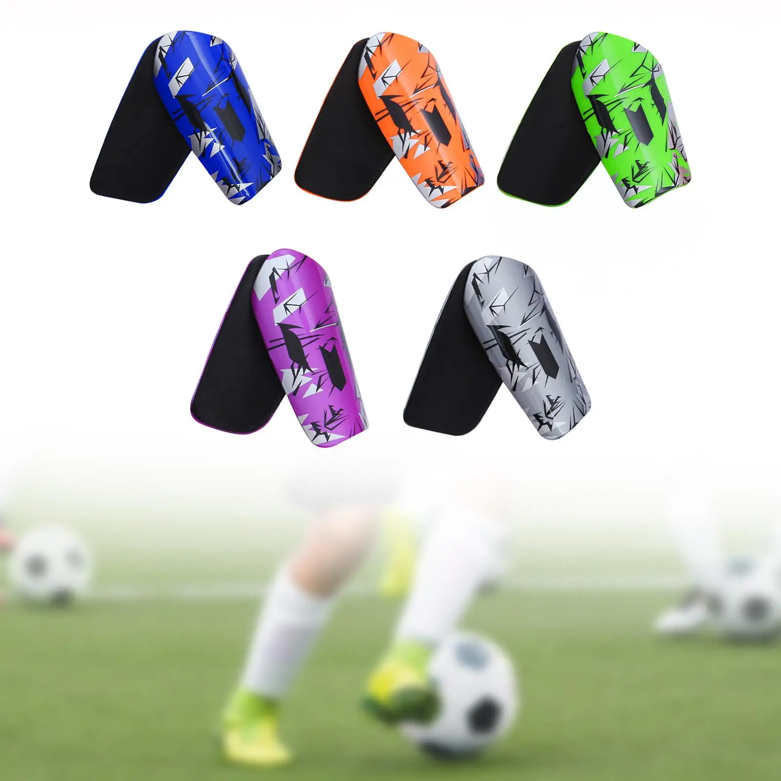 

2 Pieces Soccer Shin Guards Shank Protective Board Non Slip Practice Leg