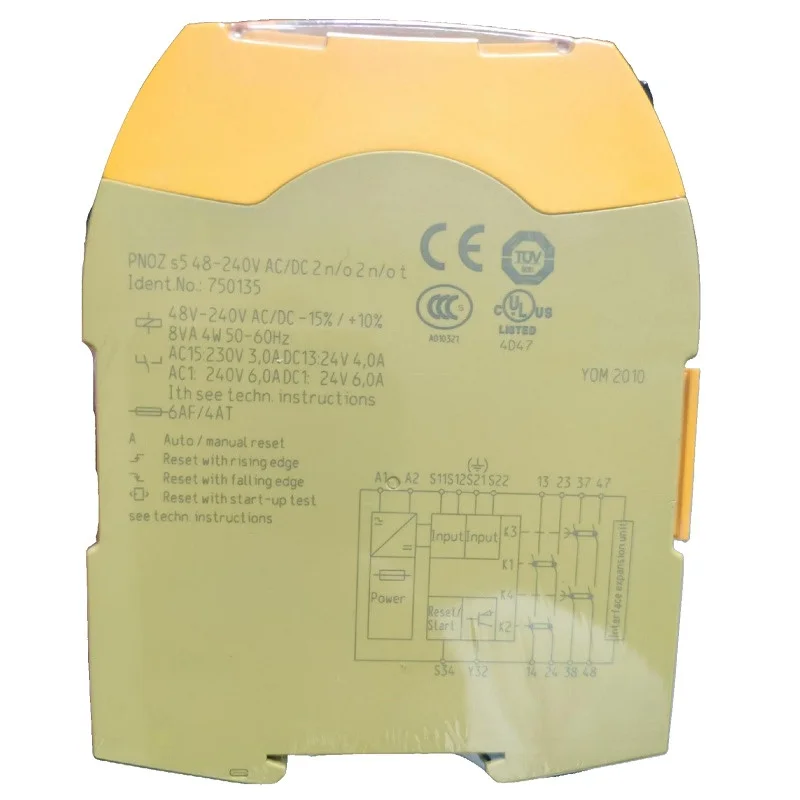 New For Pilz PNOZ s5 48-240V AC/DC 2n/o 2n/o t 750135 Safety Relay Module