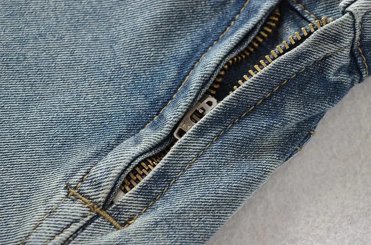 American Retro Denim  Skirt Elastic Side Zipper Anti-Light f Skirt Women Sexy Butt Covering Skirt Street Sle High Wa...