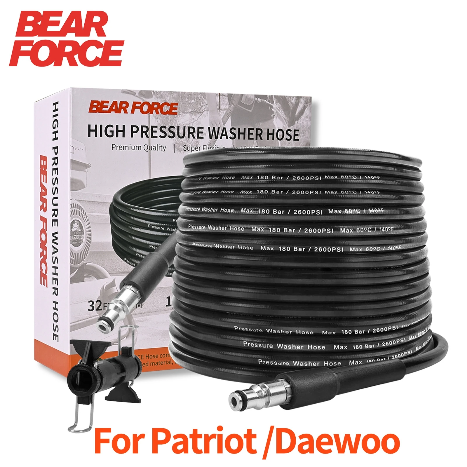 10m High Pressure Car Washer Water Cleaning Hose Pipe Cord High Pressure Washer Extension Hose Water Hose for Patriot Daewoo
