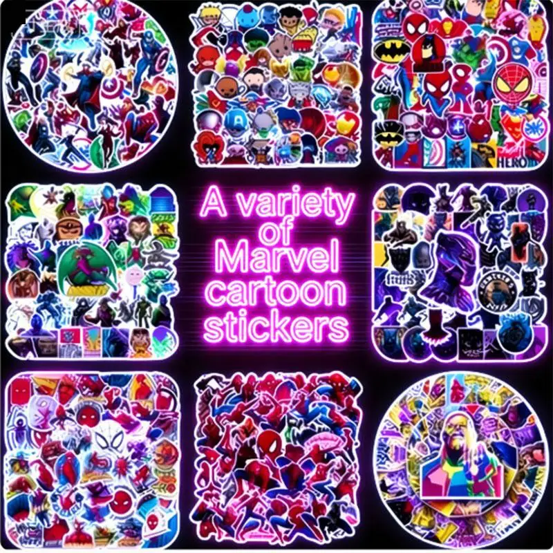 

30/50pcs Marvel Graffiti Stickers Cartoon Avengers & Classic Characters Waterproof Decals For Laptop Phone Water Cup Kids toy