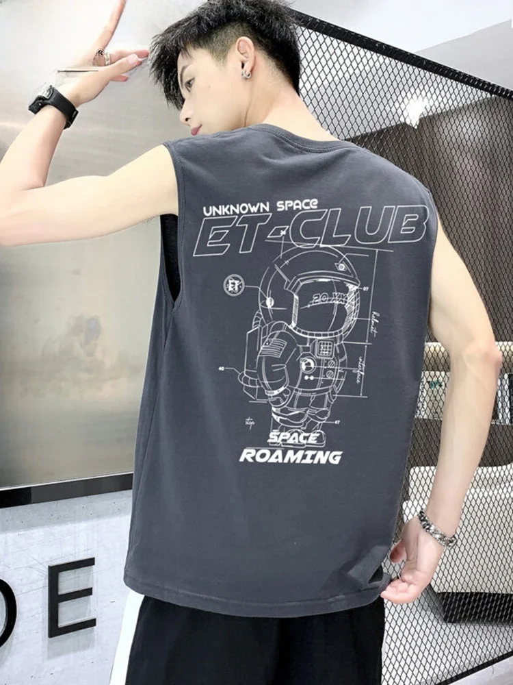 

TUCANO Летняя мужская майка свободного покроя из чистого хлопка Svel Fitn, дышащая удобная городская футболка круглого цвета Ne