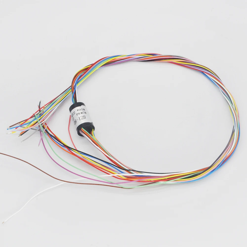 8.5mm Micro Slip Ring 4/8/12 Channel 1A Rotate Slip Ring for PTZ Hand Gimbal RC Rotor Devices Electric Collector Upgrade Rings