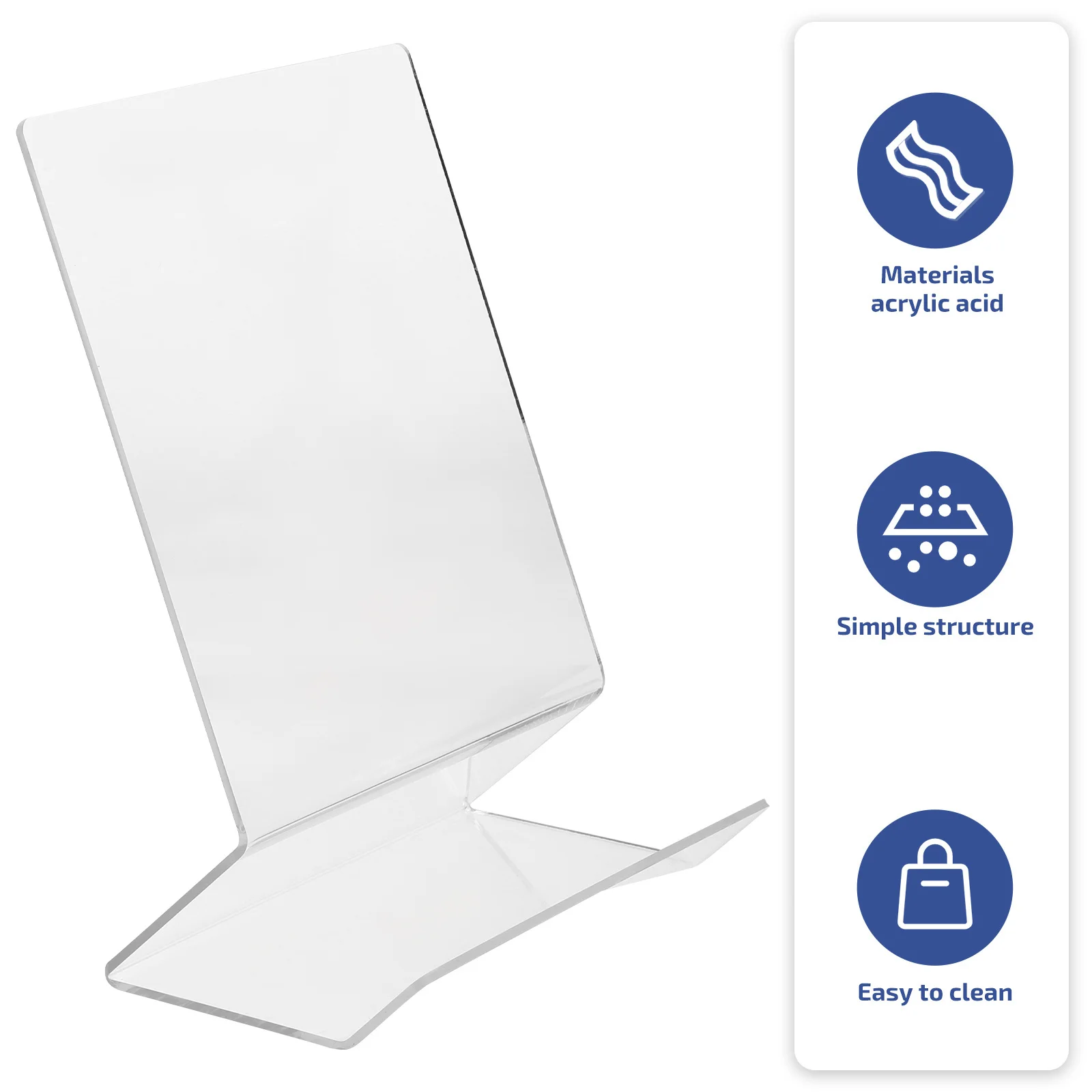 

Acrylic Book Rack Transparent 2-Tier Desktop Organizer for Books Magazines Records Display Stand Storage Shelf Home Office