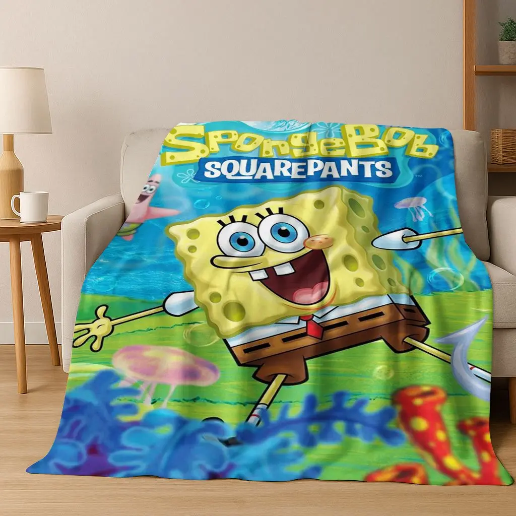 الكرتون S-سبونجبوب سكوير باتريك ستار الفانيلا بطانية لينة رمي بطانية للسرير غرفة نوم غرفة المعيشة السفر نزهة هدية #5