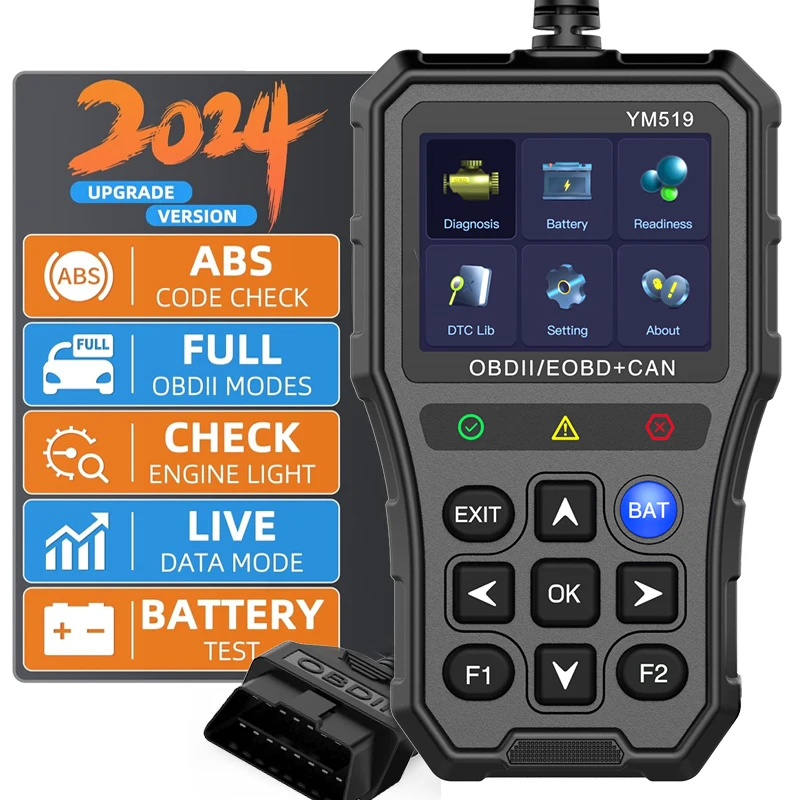 

Portable Car OBD2 Scanner Live Data OBD2 EOBD Code Reader Check Engine Light Battery Voltage Testing Car Diagnostic Tools