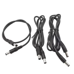 1 pz cavo di alimentazione CC cavo 5,5 x 2,1 mm maschio a 5,5 x 2,1 mm connettore maschio cavo di prolunga adattatore CCTV nero