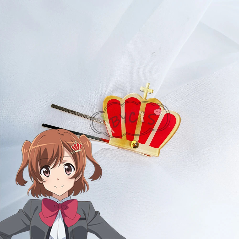 Revue Starlight Aijo Karen Cosplay Anime hairpin Crown Headdress Hairpin Acrylic  Prop  AccessoriesTrend Gift girl