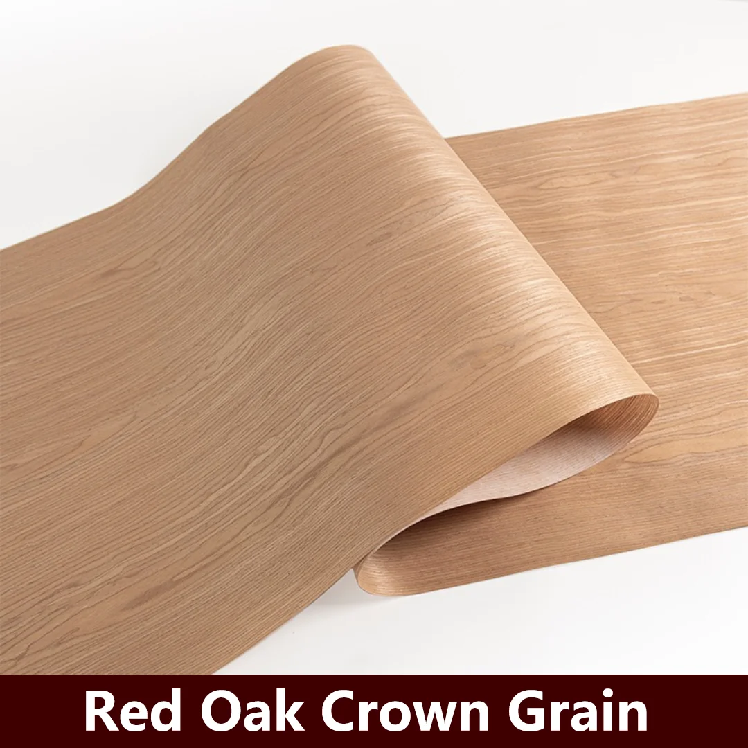 58x250cm Red Oak Engineered Wood Veneer for Furniture, Decorative Surfaces, Wall Paneling & Cabinet Renovation