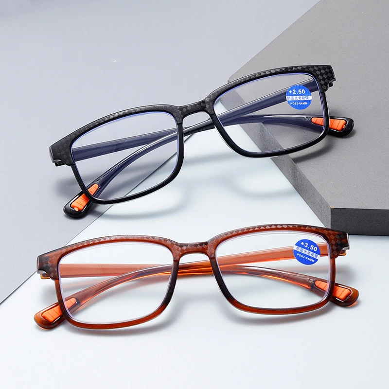 Anti-Blaulicht-Presbyopie-Brille, hochauflösendes Harz, TR90-Presbyopie-Brille für ältere Menschen, Presbyopie-Brille