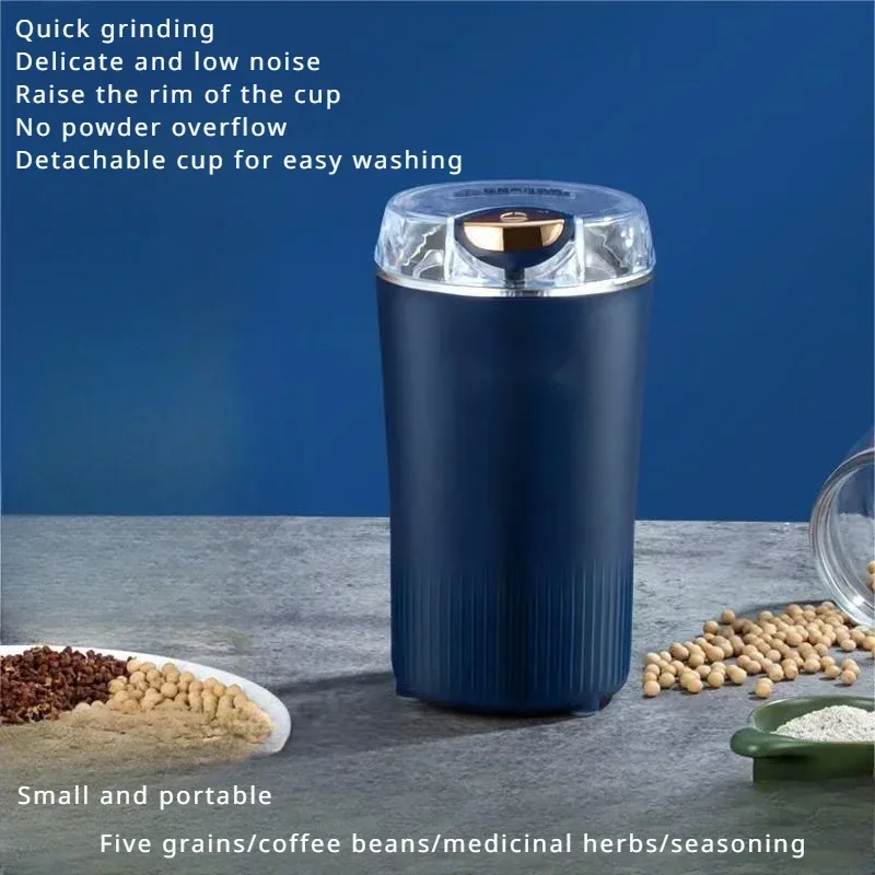 Household Stainless Steel Small Coffee Grinder Miscellaneous Grain Flour Grinder Electric Bean Grinder