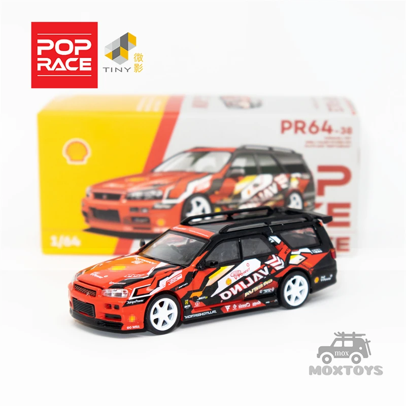 

PopRace 1:64 Valino Stagea R34 Pluto Mok DRIFTAGEA 34 HK TOYCAR SALON 2023 SPECIAL EDITION литая модель автомобиля