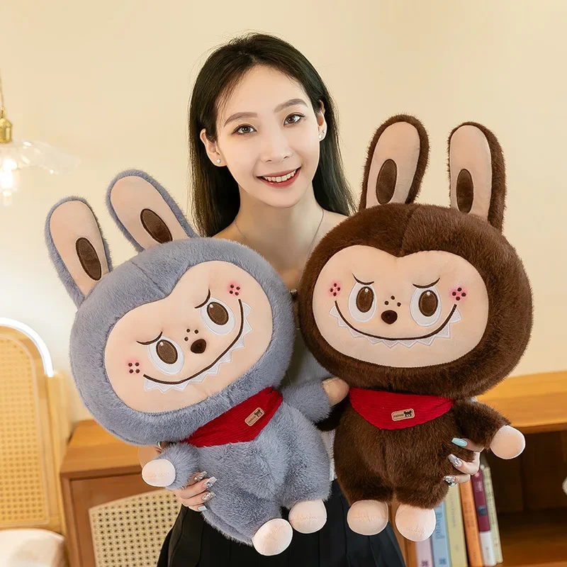 30cm Kawaii LABUBU Bubble Mart Stuffed Plush Toy Cartoon Cute Labu Plush Doll Giving Girlfriend Birthday Gift