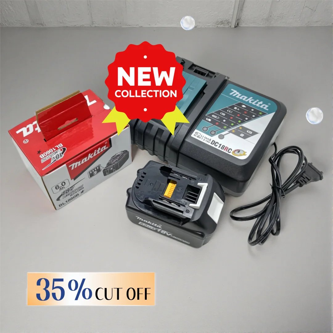 

Compatible with 18V 3A Charger for Power Tools 18650 Makita 18V Battery Rechargeable Lithium-Ion BL1830 BL1860B