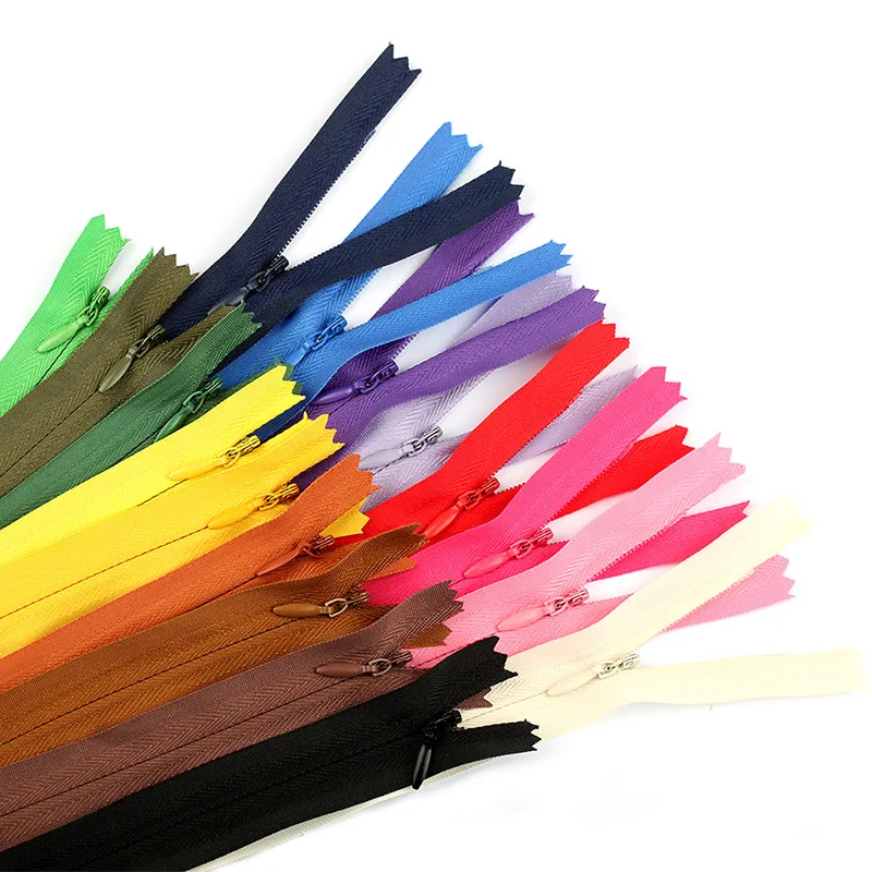 10 sztuk/opakowanie 18 cm 25 cm 30 cm 40 cm 50 cm 60 cm 70 cm 3 #   Niewidoczny zamek błyskawiczny Nylonowy zamek błyskawiczny do majsterkowania Rękodzieło Akcesoria do szycia tkanin