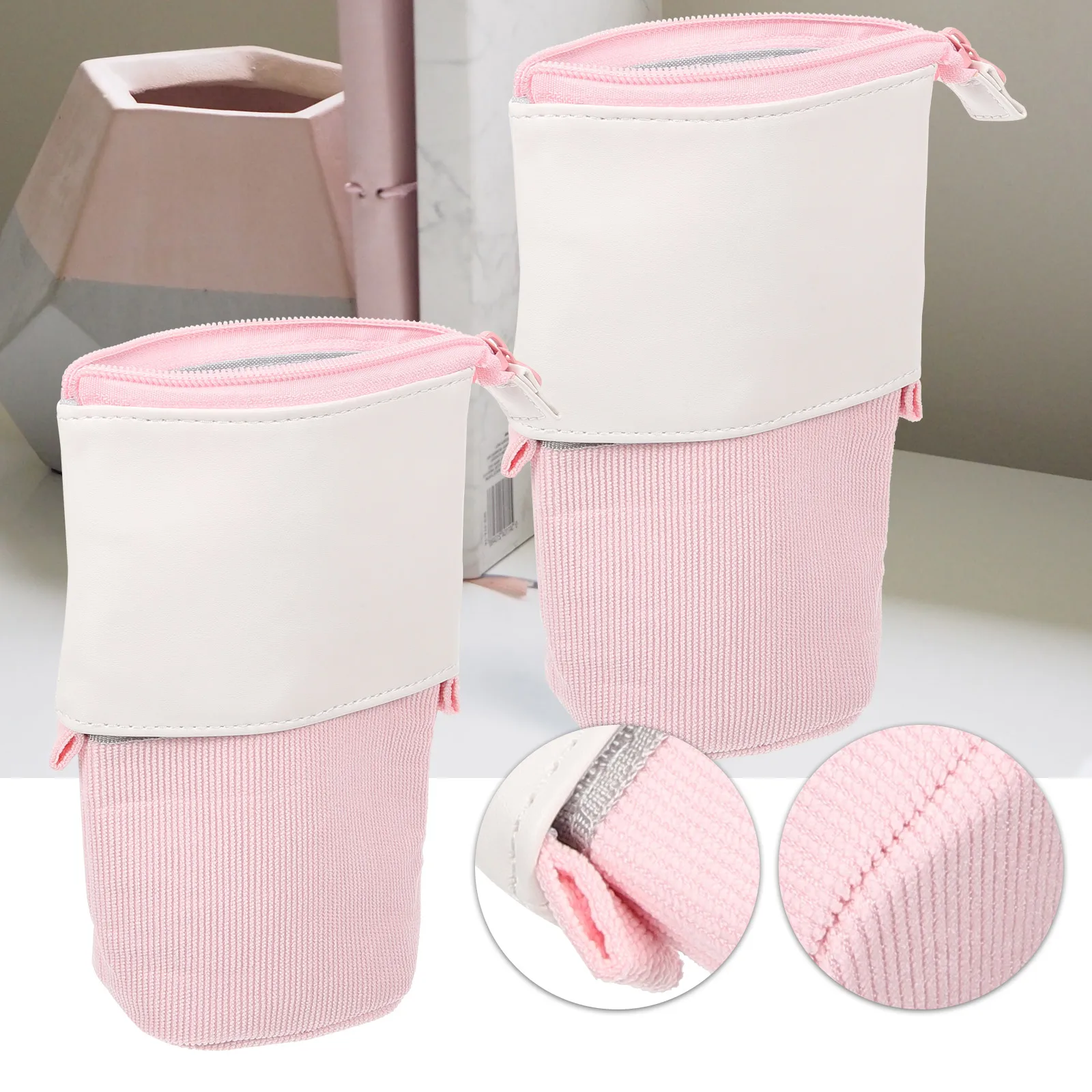 

Corduroy Pen Bag Stationery Storage Bags Holder Pouch Pencil Versatile Case Pencils Vertical