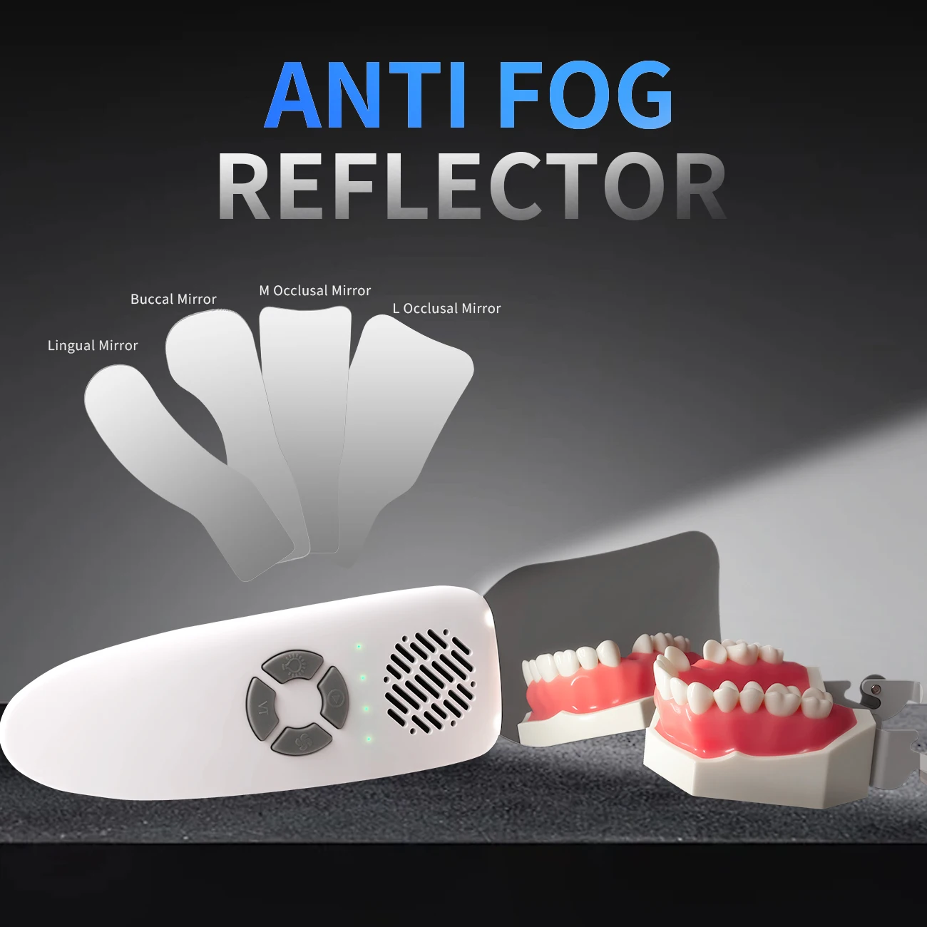 

Стоматологическое внутриротовое зеркало с защитой от запотевания 4K HD и регулируемым светодиодным освещением, УФ-лампа, легкая замена линз, бесшумный вентилятор для ортодонтии