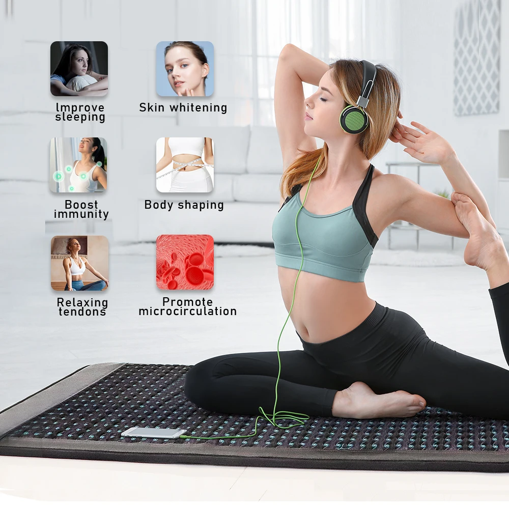 

FUERLE 2026 New Arrivals Pemf Mat With Far Infrared Heating Body Massage Colors Natural Crystals Pemf Magnetic Therapy Mat