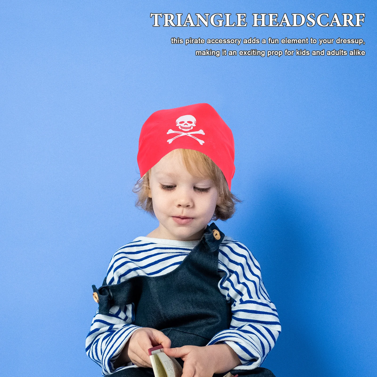 2 szt. Piracka chusta na głowę dla kobiet, mężczyzn i dzieci, akcesoria do kostiumów na imprezy tematyczne, Halloween, karnawał, miękka i wygodna