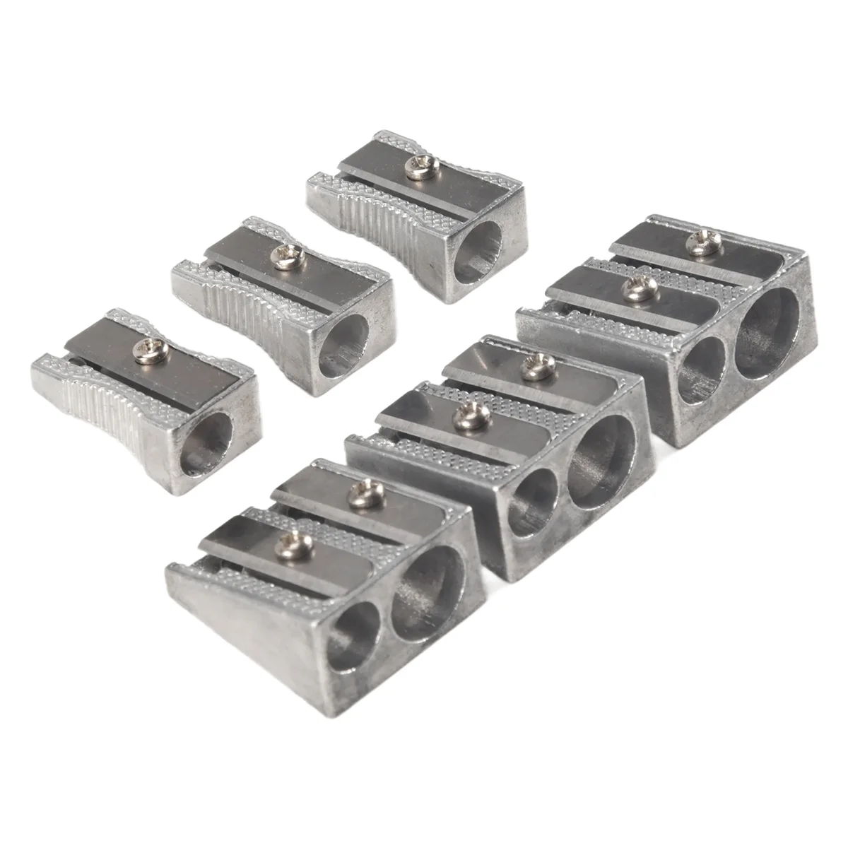 

6 шт., точилки для карандашей с одним и двумя отверстиями