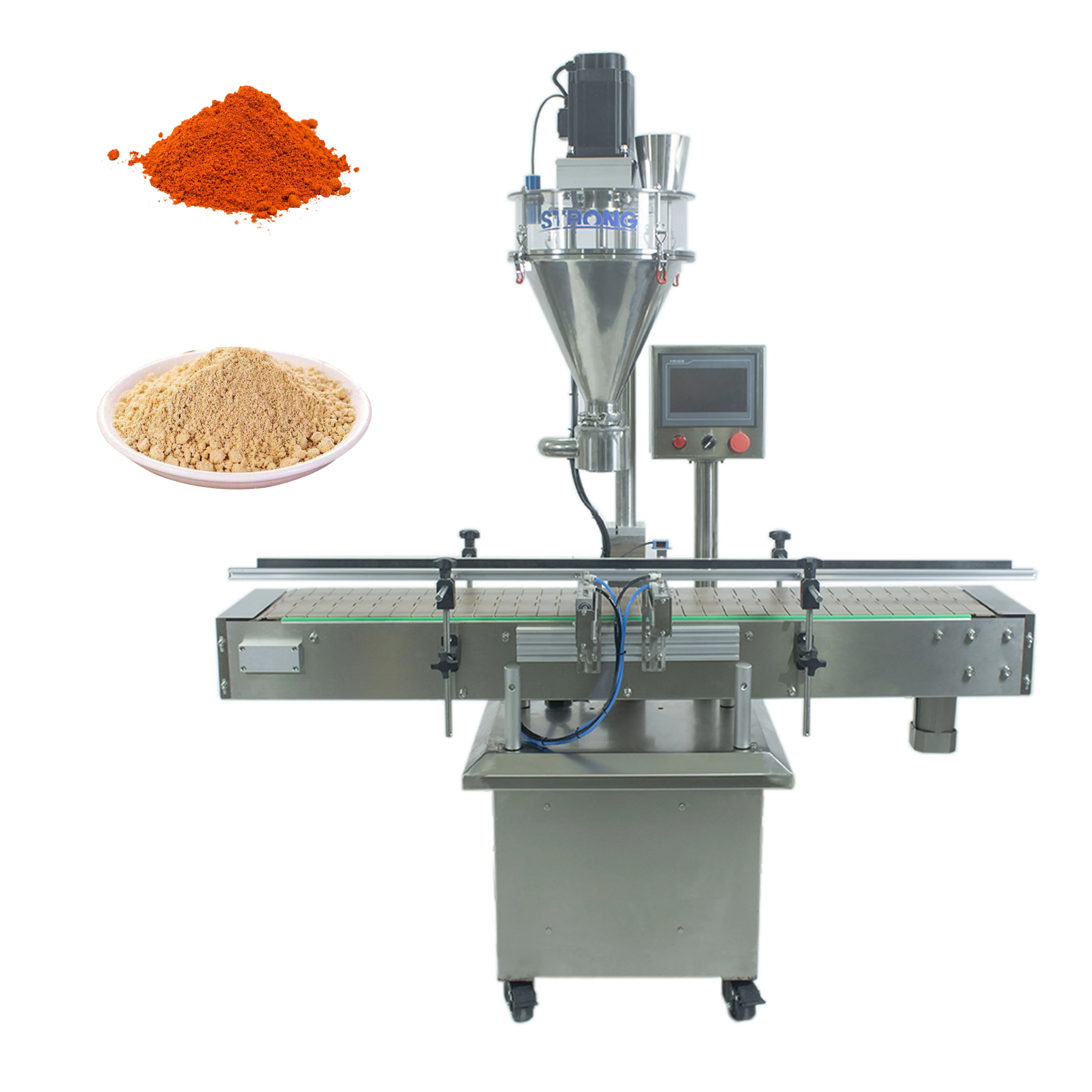 Automatic Auger Seasoning Chili Milk Detergent Washing Coffee Flour Spices Powder Whey Protein Powder Filling Packing Machine