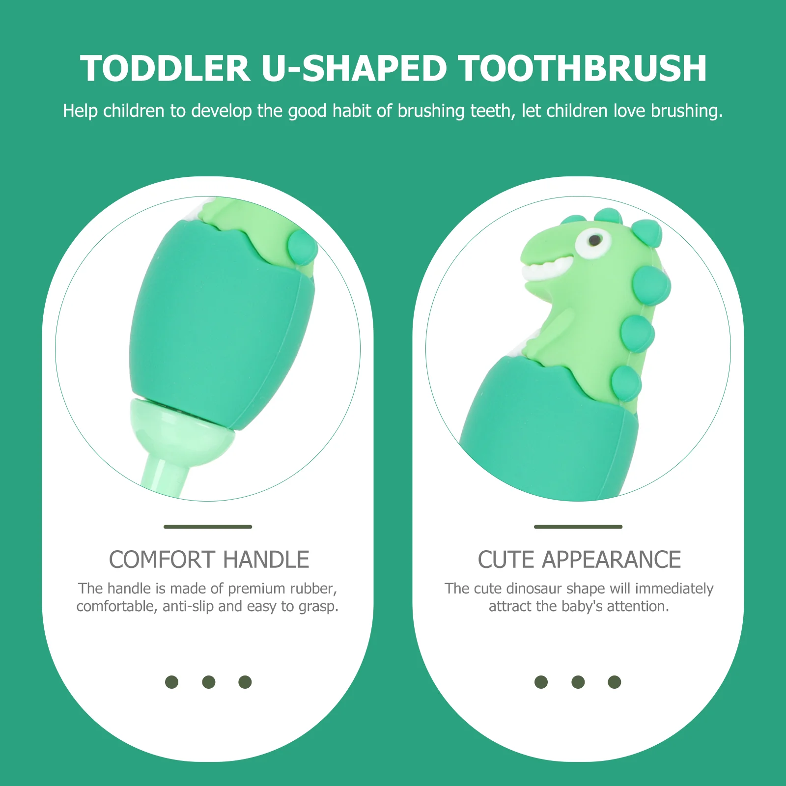 Children's U-shaped Toothbrush Silicone for Kids Manual Toothbrushes Lovely Toddler Oral Teeth Cleaning