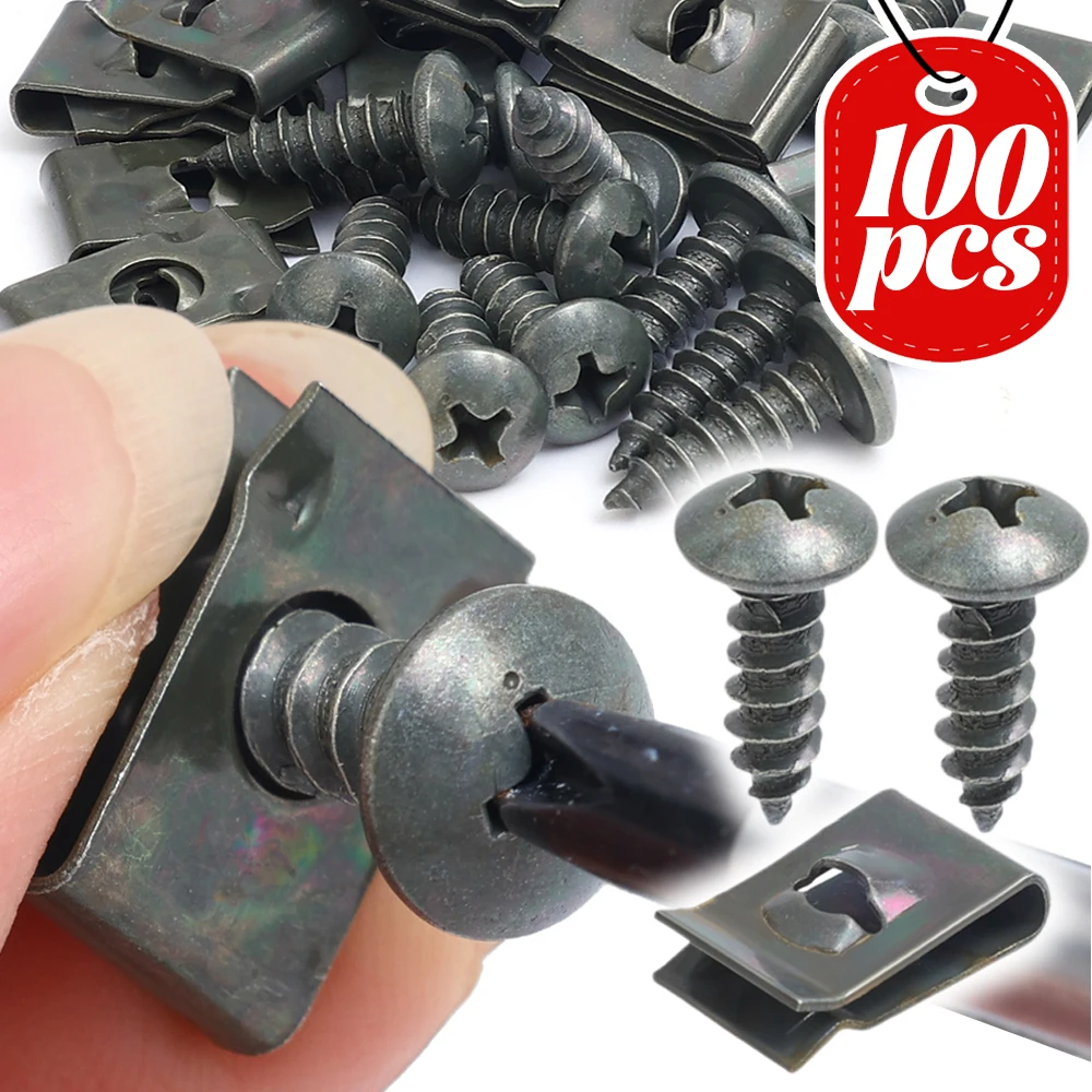 

Армейско-зеленые металлические винты, крепежные зажимы, аксессуары для модификации автомобилей, грузовиков, нержавеющий саморезы, крестообразный винт, комплект U-образных зажимов