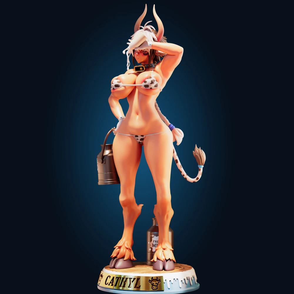 1:24 Officer Rhu Cathyl Girl NSFW 3d Print Resin Toy Kit Gk Unpainted Figurine  Diy Unassembled Statue Figures Model Toys