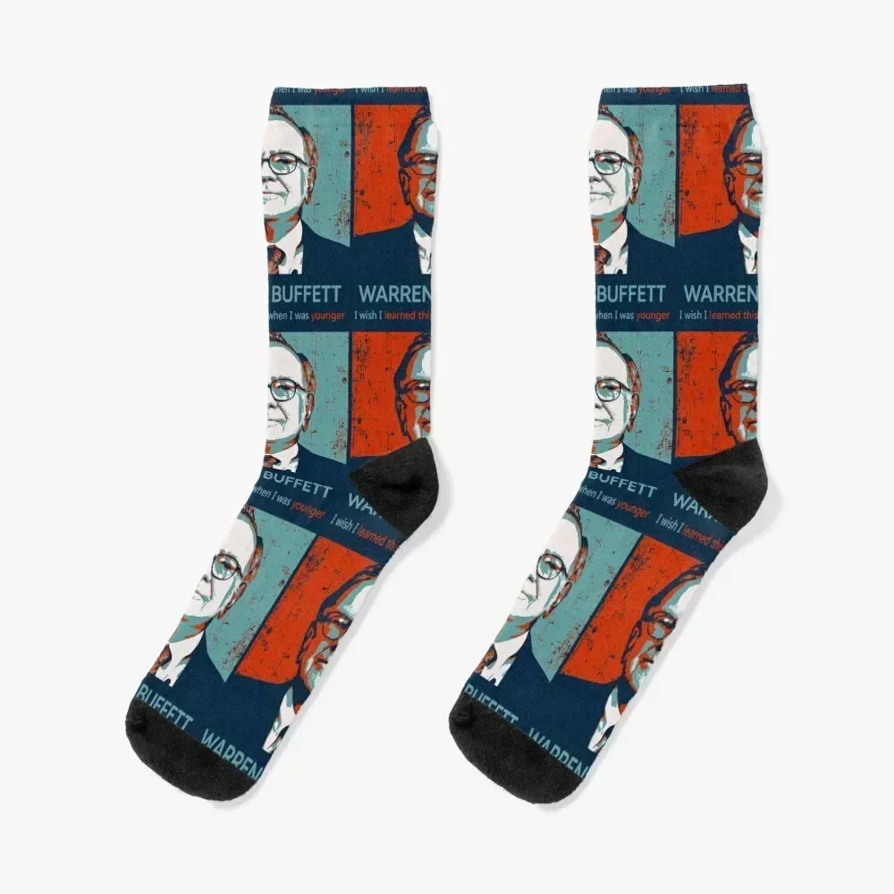 

warren buffet hope Socks retro winter hockey Male Socks Women's