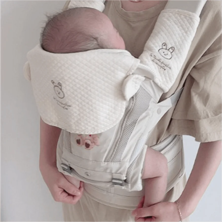 ins baby universal sucking belt chest bite towel shoulder waist stool accessories pure cotton baby carrier bib towel