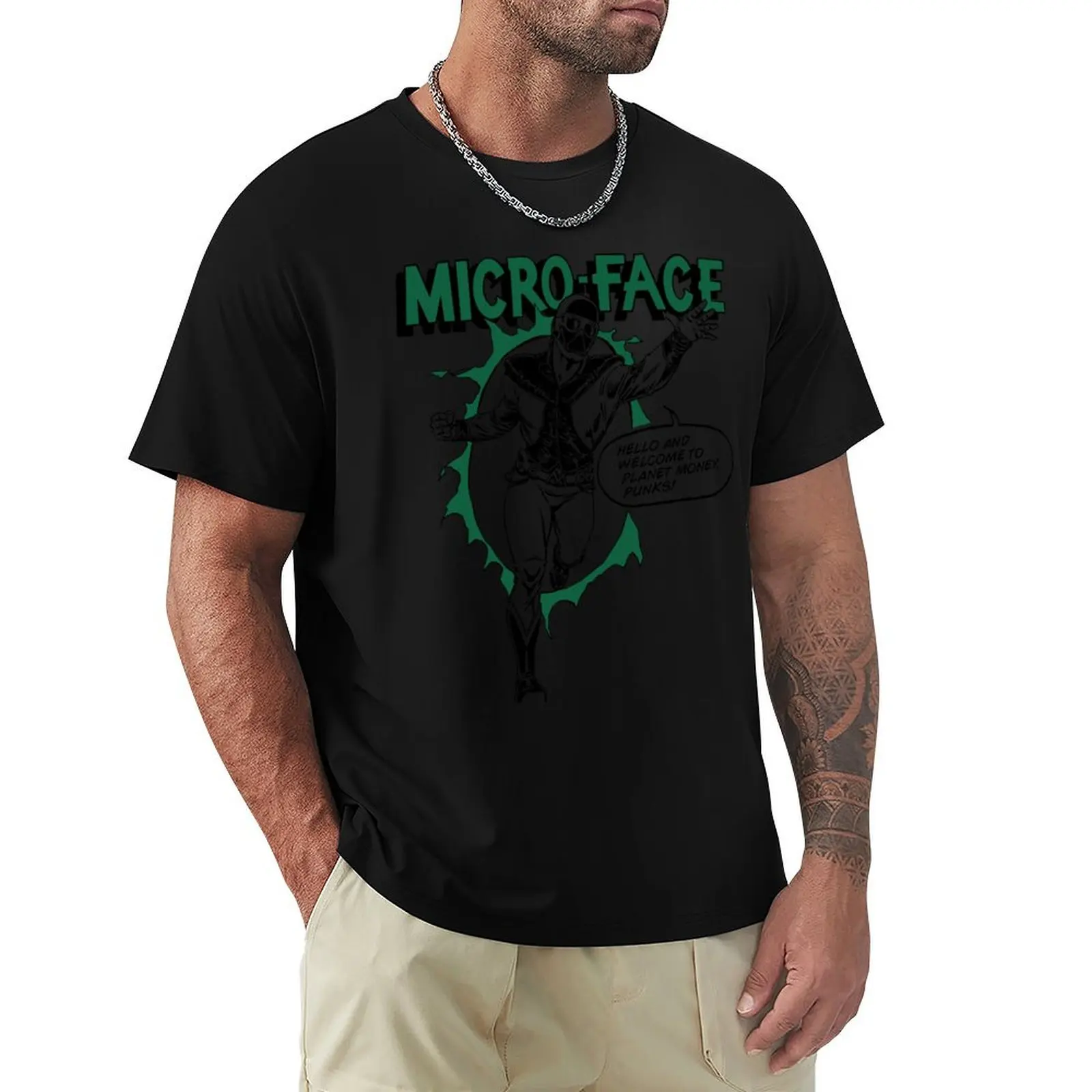 Planet Money Presents Micro Face Hello And Welcome To Planet Money Punks T-Shirt Outdoor Sports Lightweight Tee